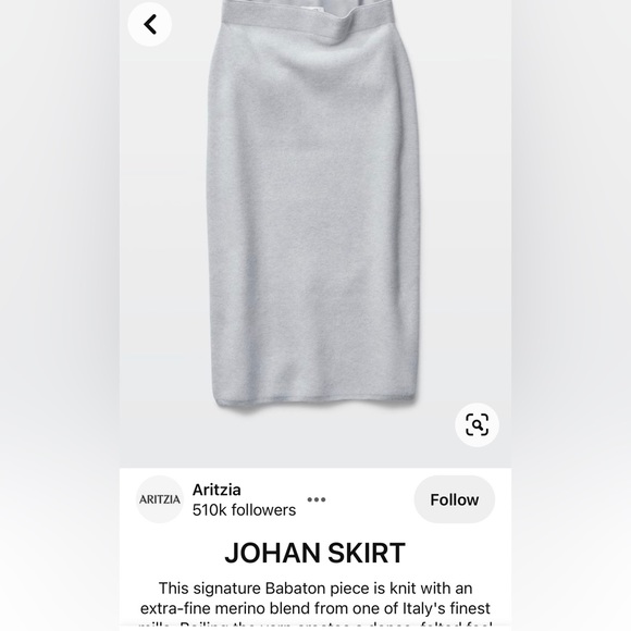 NWT ARITZIA BABATON MIDI PENCIL SKIRT SZ. S - Picture 4 of 7